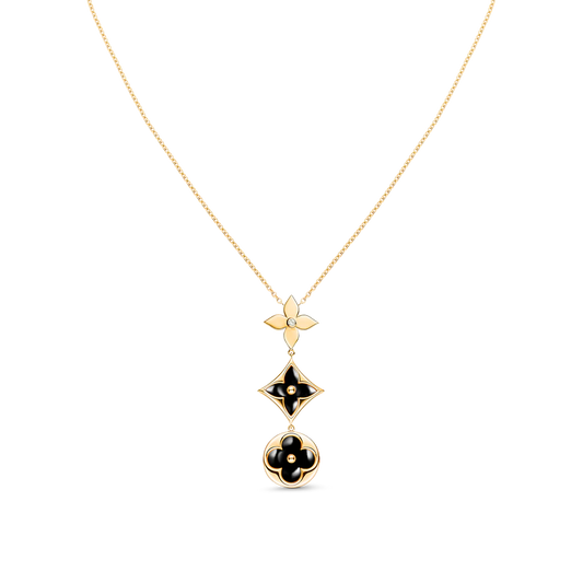 [Select]STAR AND SUN ONYX PINK GOLD NECKLACE
