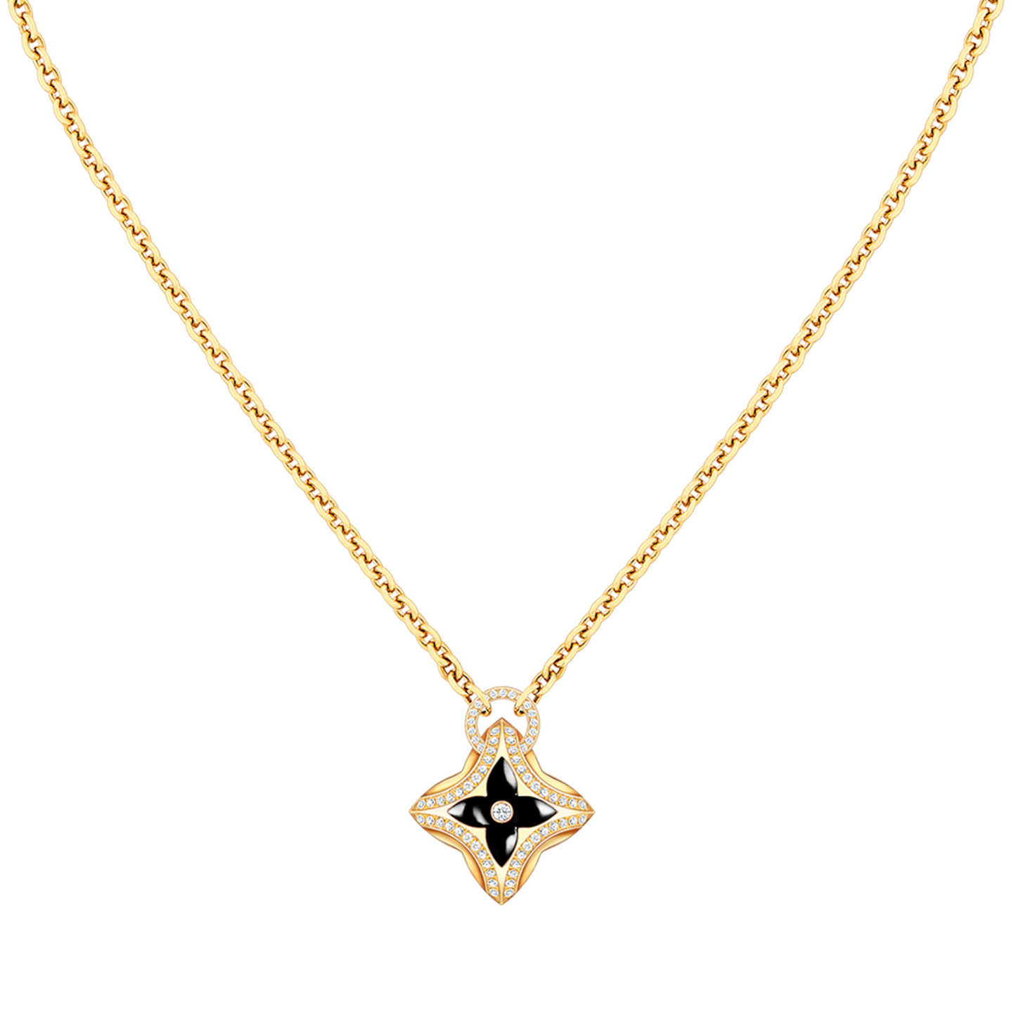 [Select]STAR PEDANT PINK GOLD DIAMOND NECKLACE