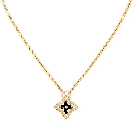 [Select]STAR PEDANT PINK GOLD DIAMOND NECKLACE