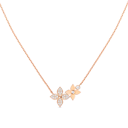 [Select]STAR BLOSSOM NECKLACE PINK GOLD DIAMONDS