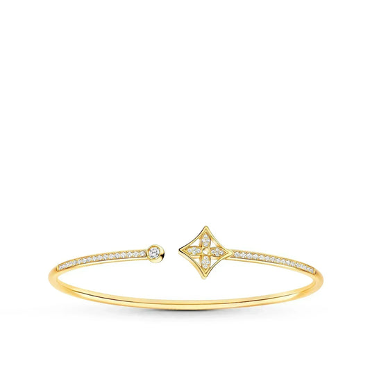[Select]IDYLLE GOLD OPEN BRACELET DIAMOND PAVED