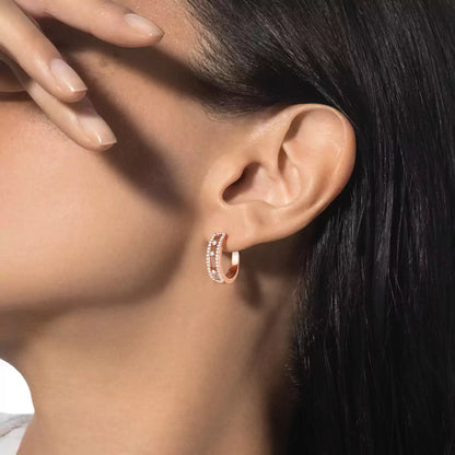 [Select]Diamond Pave_ Hoop Earrings Move