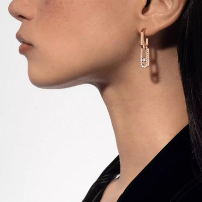 [Select]Move Link Diamond Earrings