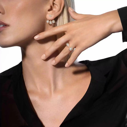 [Select] My Twin Trio  Diamond Earrings