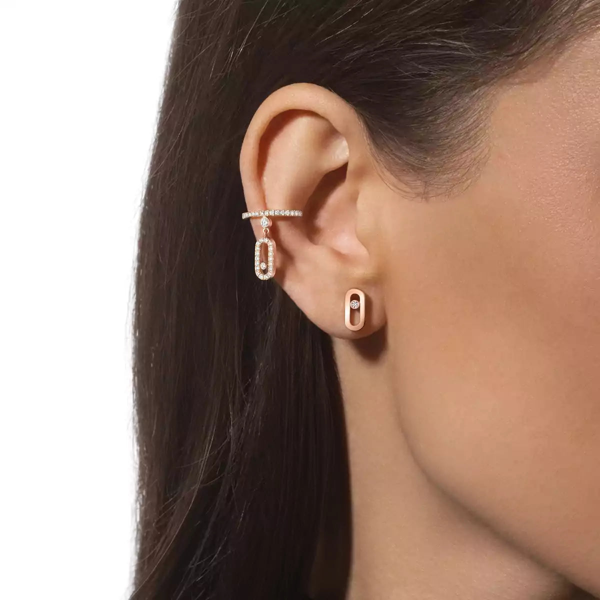 [Select]Move Uno Diamond Stud Earrings