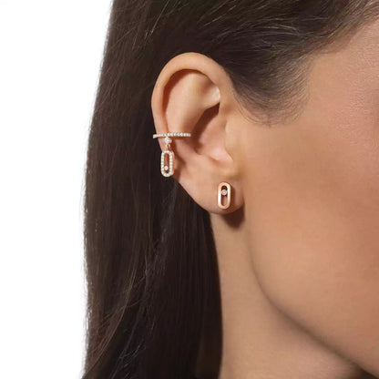 [Select]Move Uno Diamond Stud Earrings