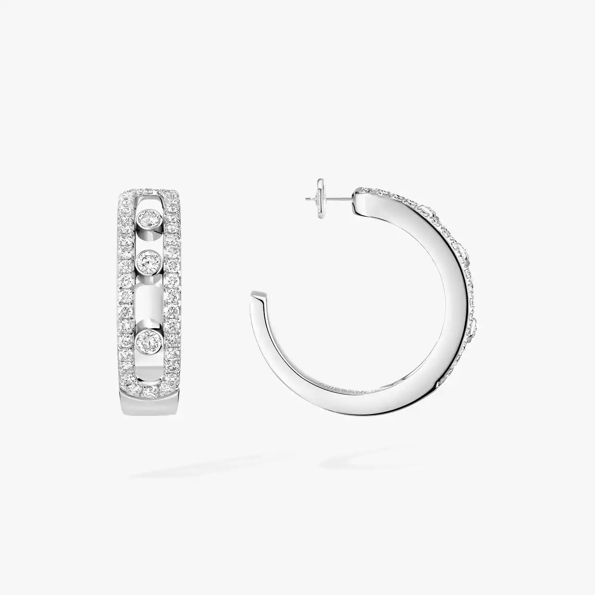 [Select]Diamond Pave_ Hoop Earrings Move