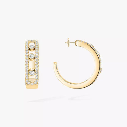 [Select]Diamond Pave_ Hoop Earrings Move