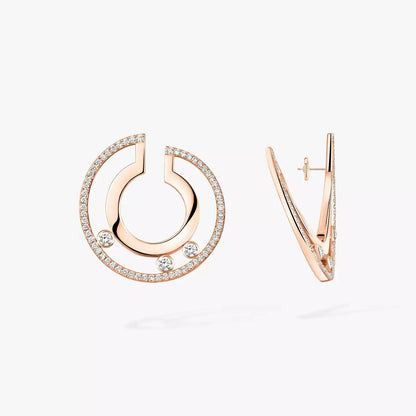 [Select]Move Romane Small Diamond Hoop Earrings