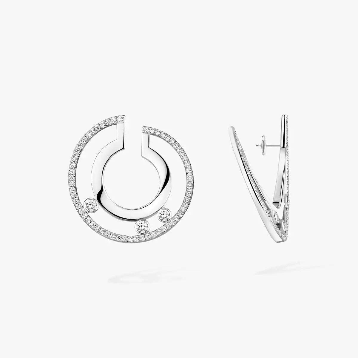 [Select]Move Romane Small Diamond Hoop Earrings