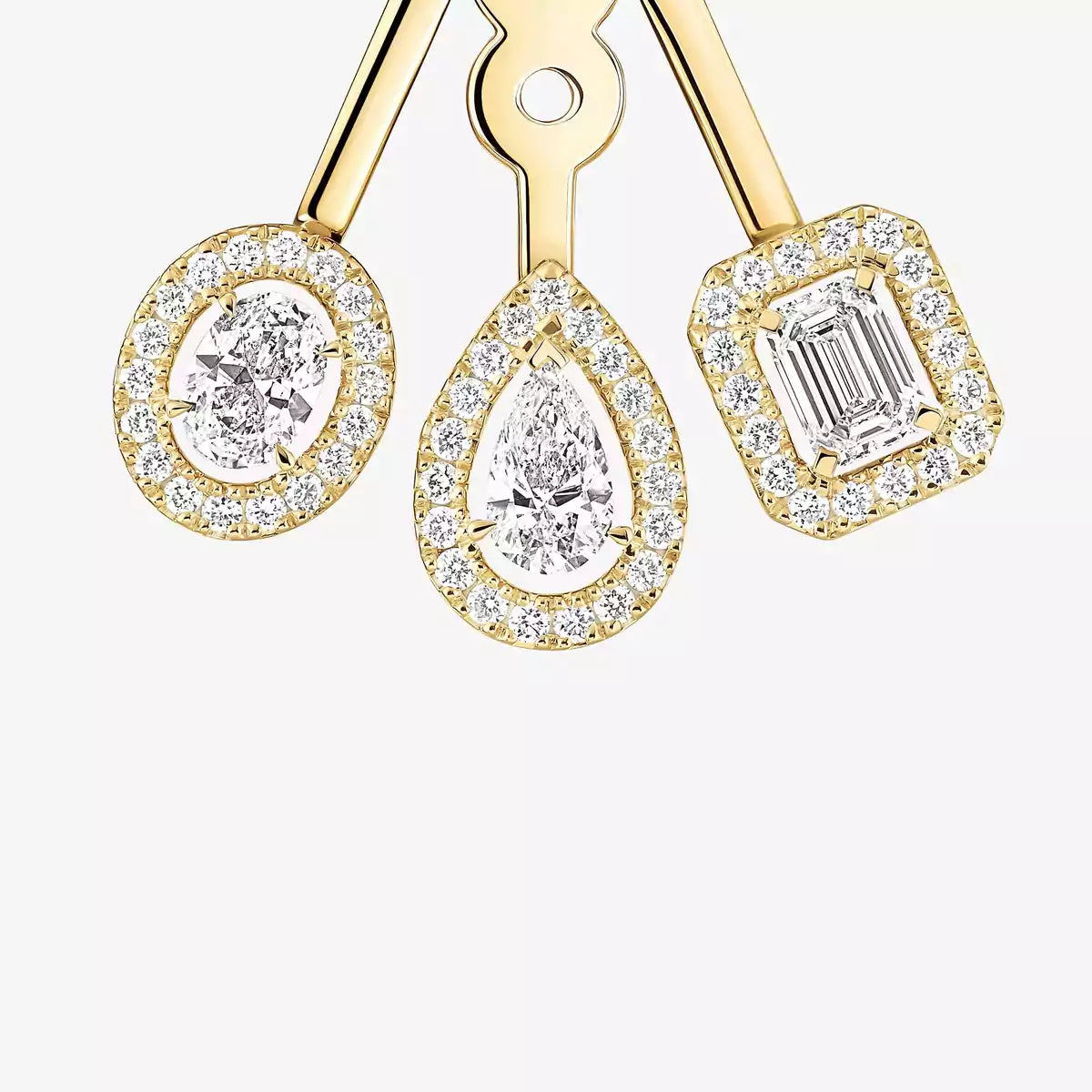 [Select] My Twin Trio  Diamond Earrings