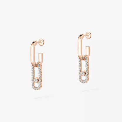 [Select]Move Link Diamond Earrings