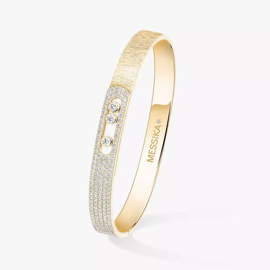 [Select]Move Noa Ciselé half pavé bangle