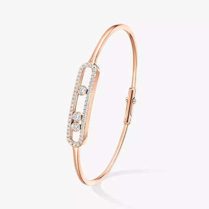 [Select]Move Pavé Diamond Bangle Bracelet M