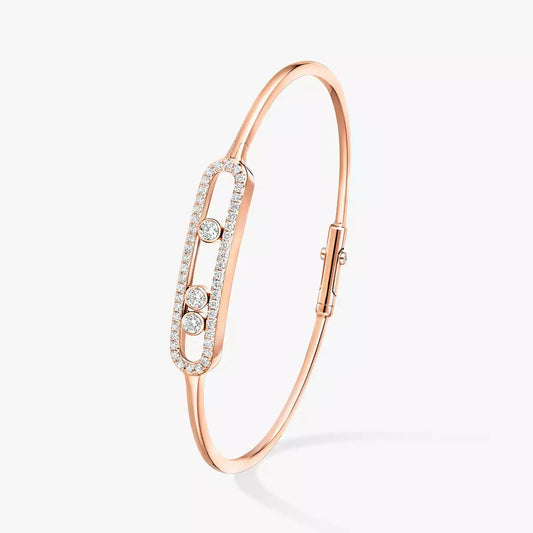 [Select]Move Pavé Diamond Bangle Bracelet M