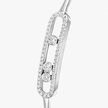 [Select]Move Pavé Diamond Bangle Bracelet M