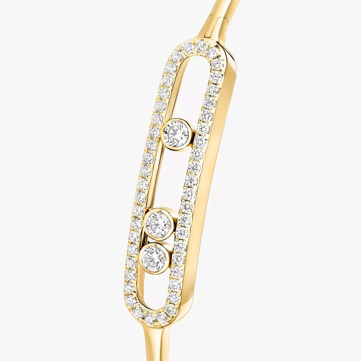 [Select]Move Pavé Diamond Bangle Bracelet M