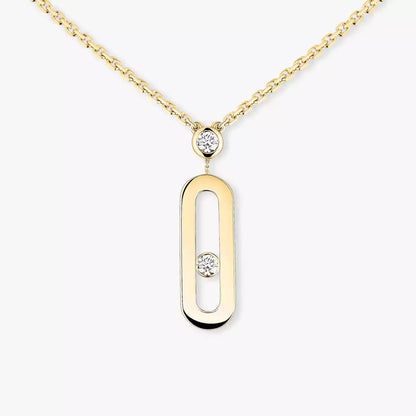 [Select] Move Uno Gold Diamond Long Necklace
