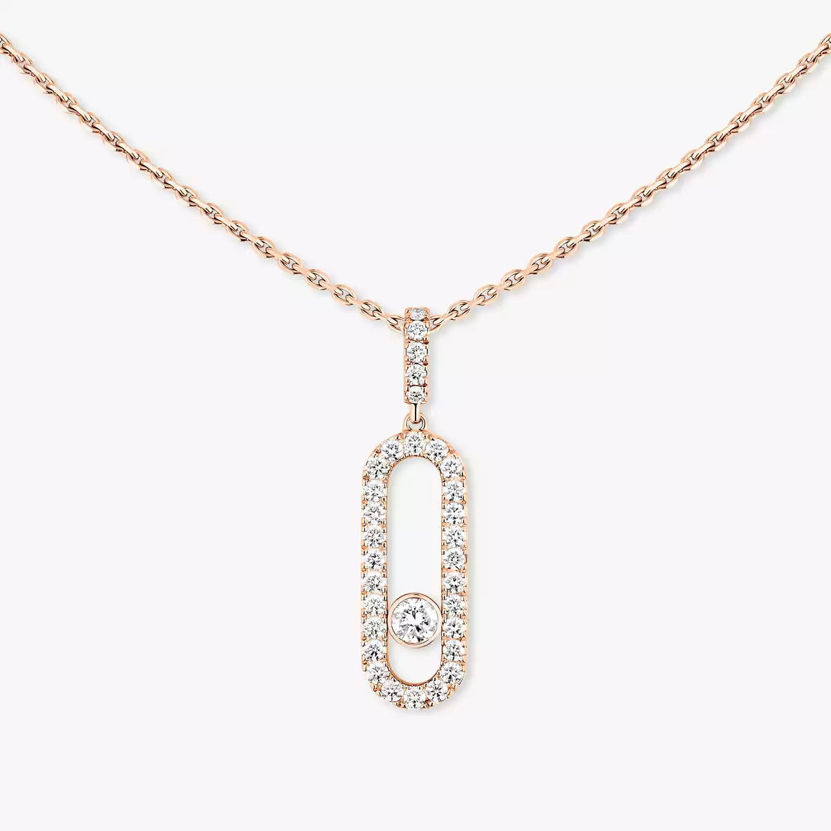 [Select]Move Uno Diamond Necklace in Rose Gold