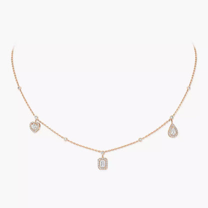 [Select]My Twin Diamond Necklace in Silver