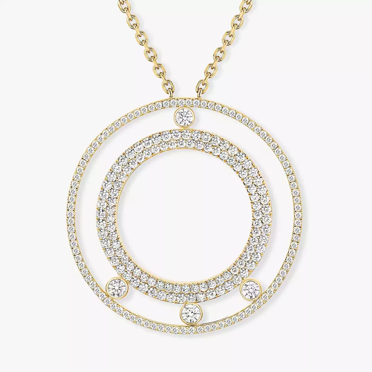 [Select]Move Romane Long Pave_-Set Diamond Necklace