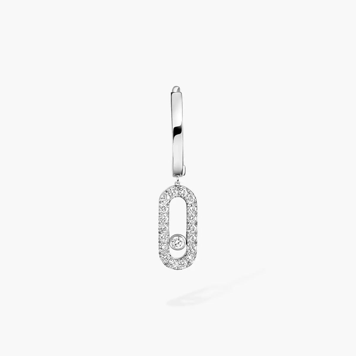 [Select]Move Uno Single Diamond Hoop Earring