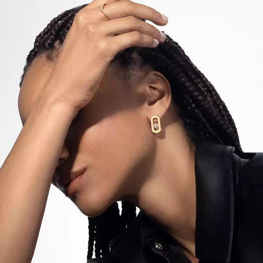 [Select]So Move Diamond Earrings in Yellow Gold