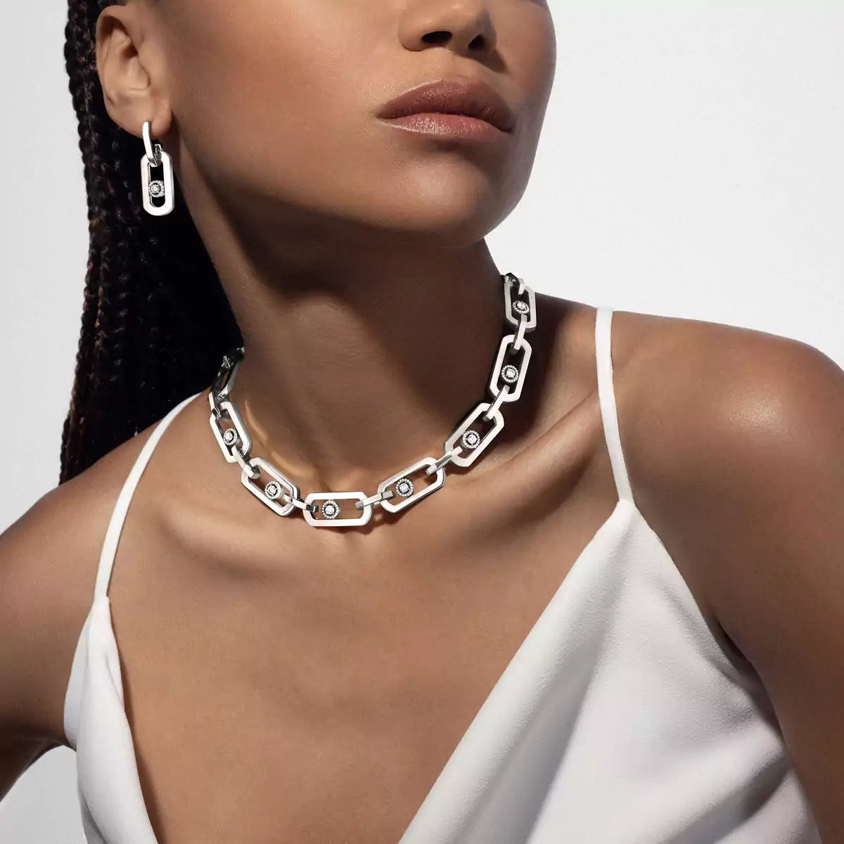 [Select]So Move XL Diamond Pendant Earrings