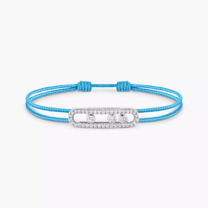 [Select]Messika Care(s) pink cord pavé bracelet