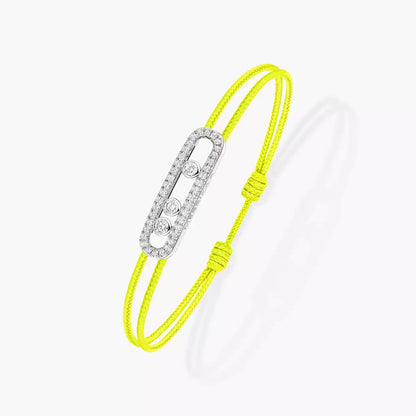 [Select]Messika Care(s) pink cord pavé bracelet