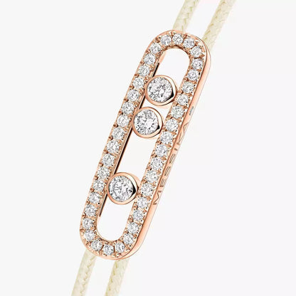 [Select]Messika Care(s) pink cord pavé bracelet