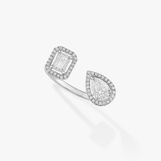 [Select]MY TWIN TOI & MOI SILVER DIAMOND RING
