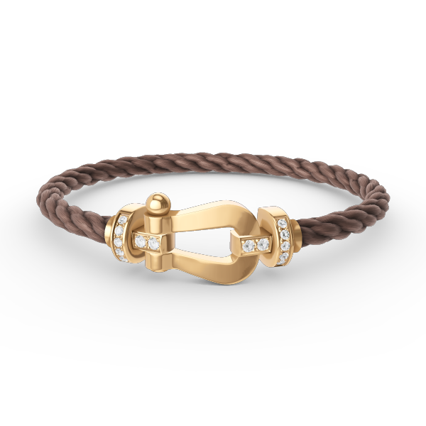[Select]FORCE LARGE HORSESHOE HALF DIAMOND BRACELET GOLD