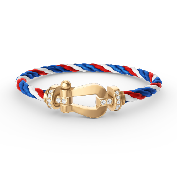 [Select]FORCE LARGE HORSESHOE HALF DIAMOND BRACELET GOLD