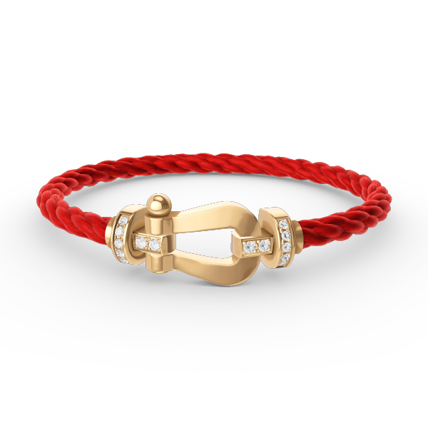 [Select]FORCE LARGE HORSESHOE HALF DIAMOND BRACELET GOLD