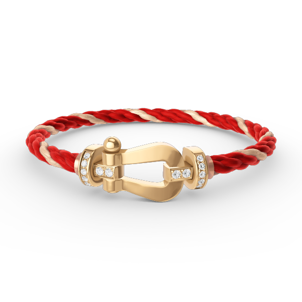 [Select]FORCE LARGE HORSESHOE HALF DIAMOND BRACELET GOLD