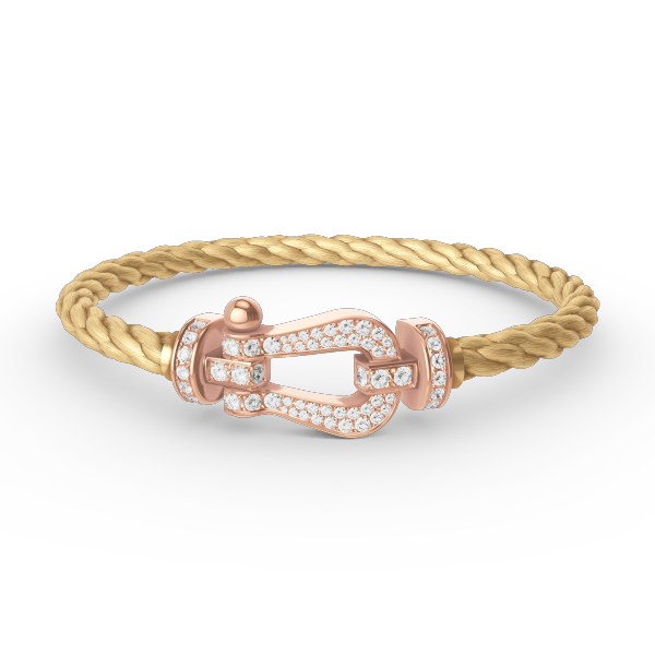 [Select]FORCE LARGE HORSESHOE FULL DIAMOND BRACELET Select GOLD