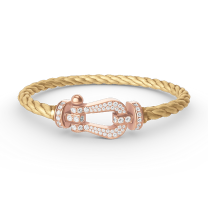 [Select]FORCE LARGE HORSESHOE FULL DIAMOND BRACELET Select GOLD