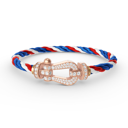 [Select]FORCE LARGE HORSESHOE FULL DIAMOND BRACELET Select GOLD