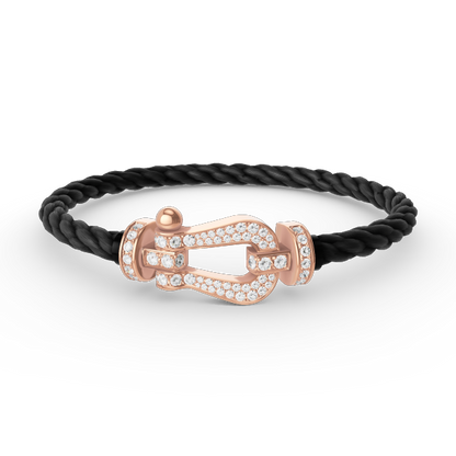 [Select]FORCE LARGE HORSESHOE FULL DIAMOND BRACELET Select GOLD