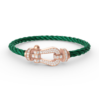 [Select]FORCE LARGE HORSESHOE FULL DIAMOND BRACELET Select GOLD