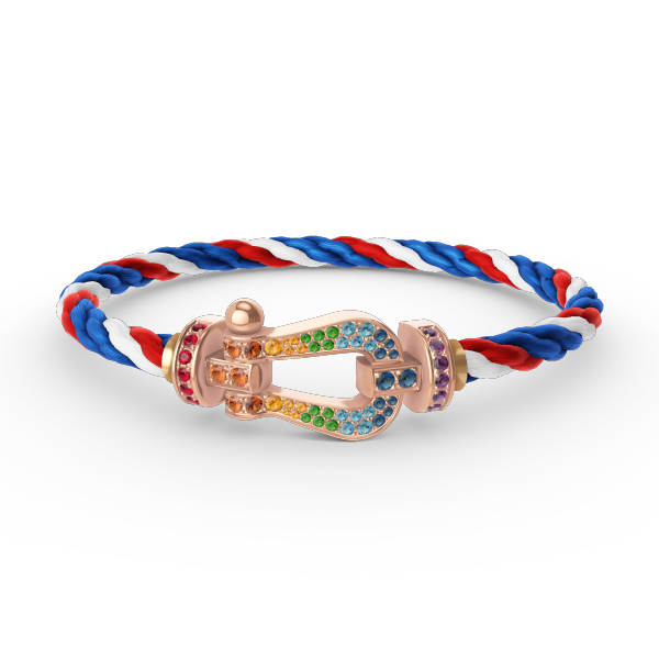 [Select]FORCE LARGE HORSESHOE  COLORED DIAMOND BRACELET Select GOLD