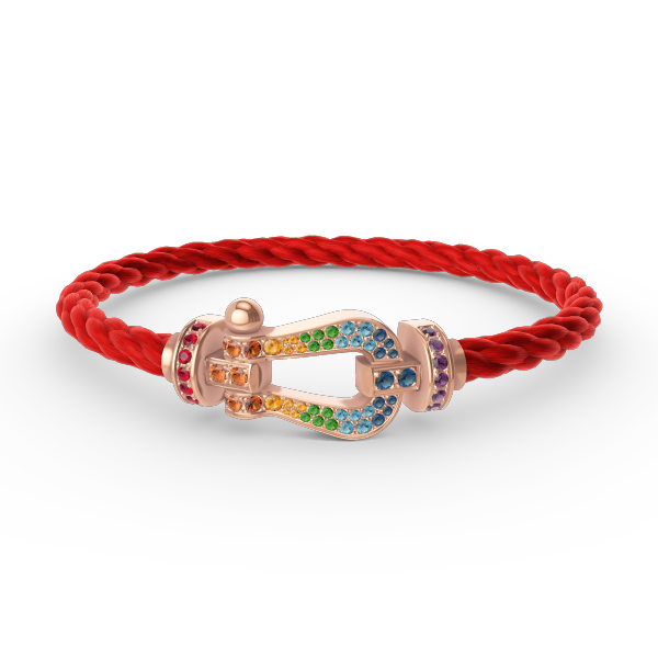[Select]FORCE LARGE HORSESHOE  COLORED DIAMOND BRACELET Select GOLD