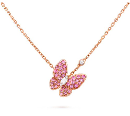 [Select]BUTTERFLY RED DIAMOND Select GOLD NECKLACE