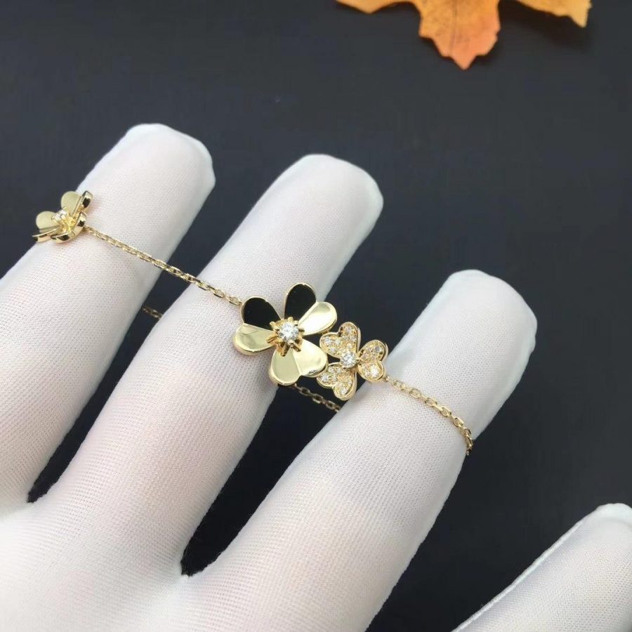 [Select]FRIVOLE GOLD 5 FLOWERS BRACELET