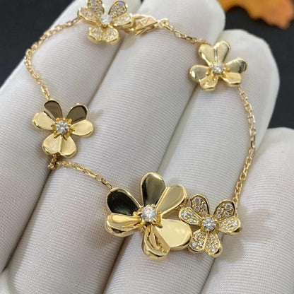 [Select]FRIVOLE GOLD 5 FLOWERS BRACELET