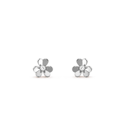 [Select]FRIVOLE MINI SILVER FLOWER EARRINGS