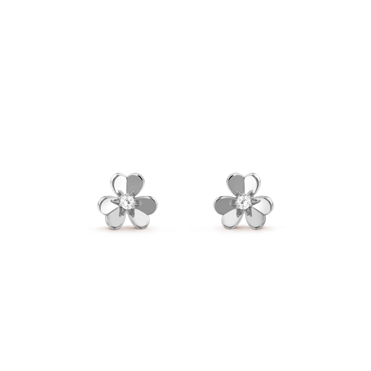 [Select]FRIVOLE MINI SILVER FLOWER EARRINGS