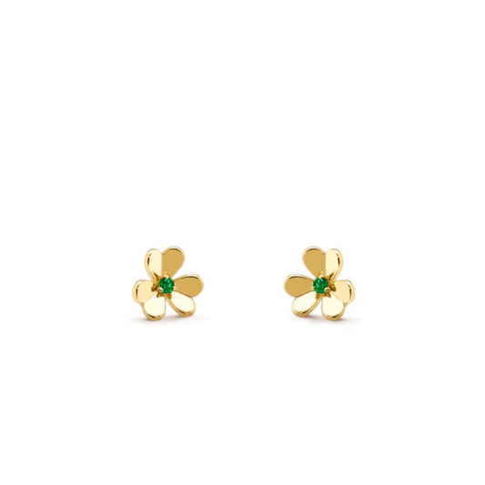 [Select]FRIVOLE  FLOWER MALACHITE EARRINGS