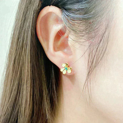 [Select]FRIVOLE  FLOWER MALACHITE EARRINGS